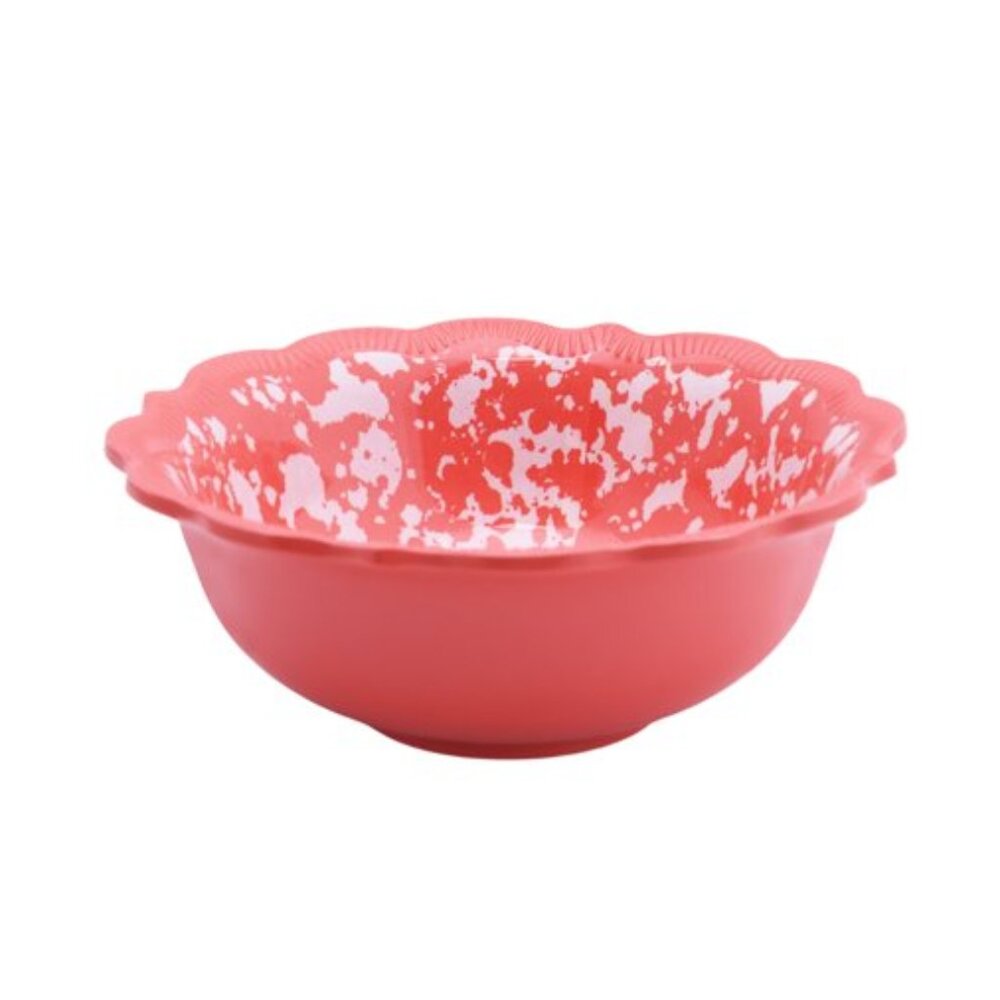 Lot of 4 Pioneer Woman Melamine Dip Bowl Splatter Coral Orange Pink 5.35in 11oz